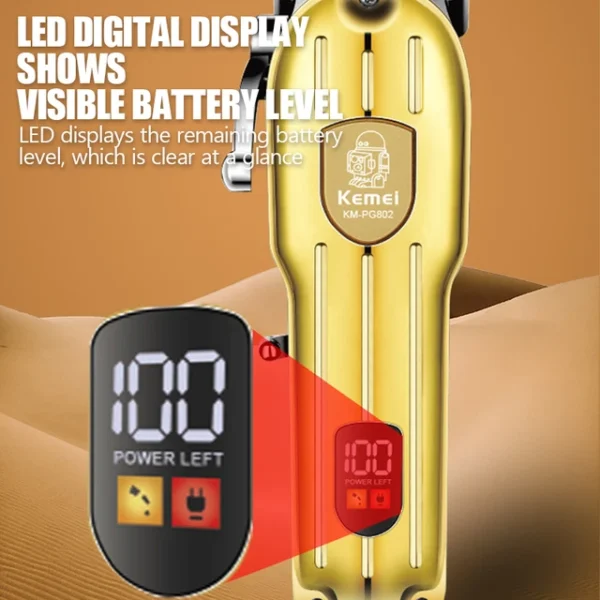 Rechargeable Cordless Kiki All Metal Barbering Machine - Image 2