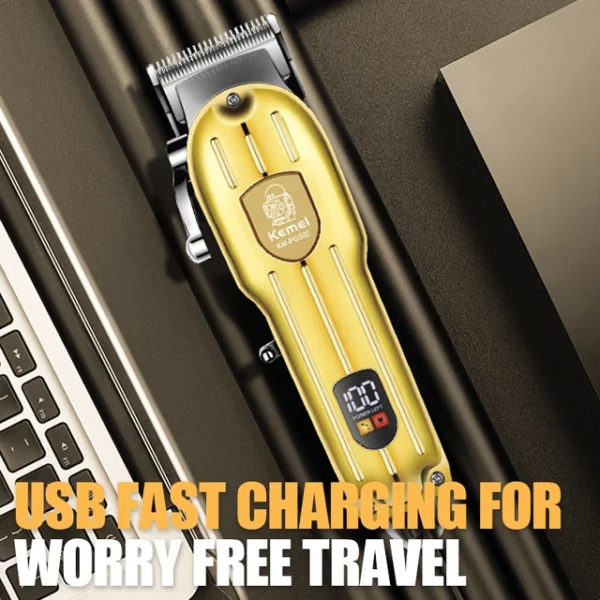 Rechargeable Cordless Kiki All Metal Barbering Machine - Image 4