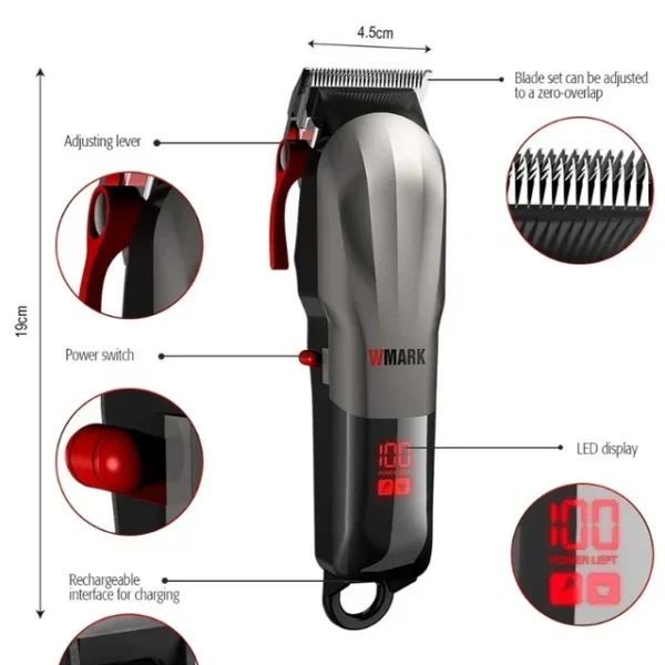 Rechargeable Hair Clipper Corded or Cordless Hair Trimmer - Image 3