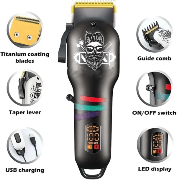 VGR V-699 Professional Digital Display Cordless Hair Clipper - Image 4