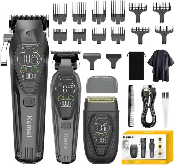 kemei professional 3 in 1 cordless hair clippers - Image 4